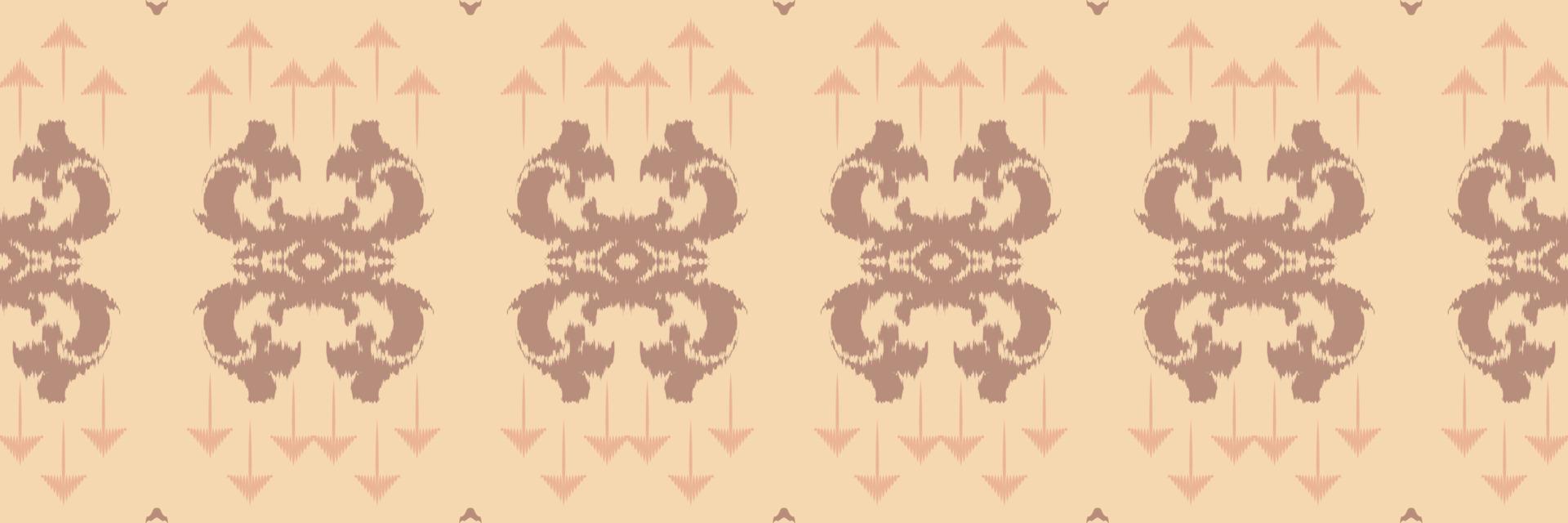 batik têxtil étnico ikat moldura sem costura padrão design de vetor digital para impressão saree kurti borneo tecido borda escova símbolos amostras roupas de festa