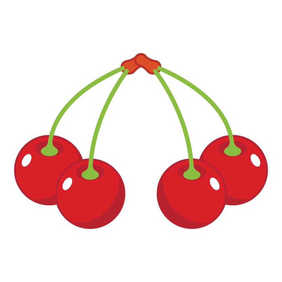 ícone de cereja vermelha, estilo isométrico vetor