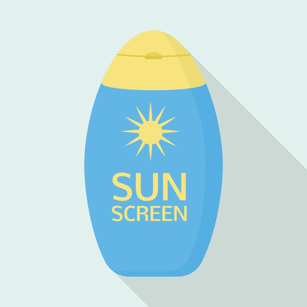 ícone de garrafa de protetor solar, estilo simples vetor