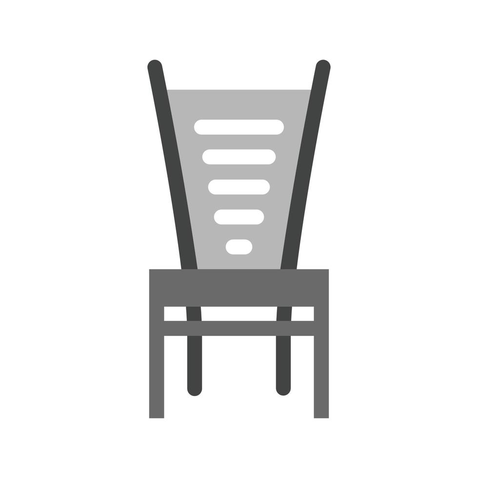 cadeira de sala de conferência plana ícone em tons de cinza vetor