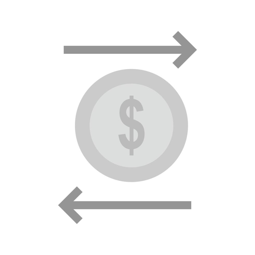 ícone de escala de cinza plano de transações vetor
