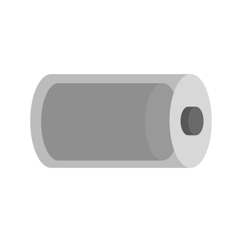 ícone de escala de cinza sem carga de bateria cheia vetor