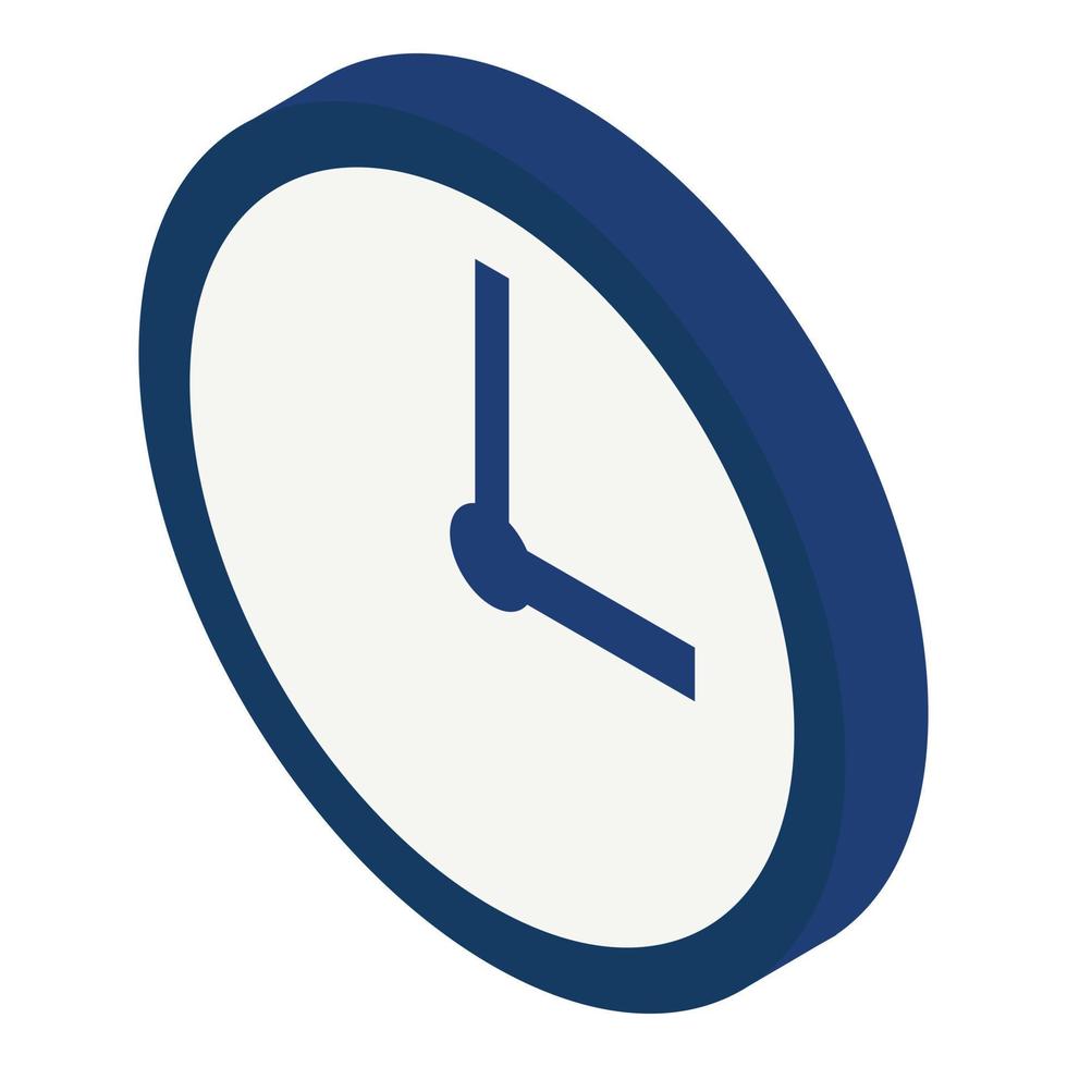 ícone do relógio de parede em casa, estilo isométrico vetor