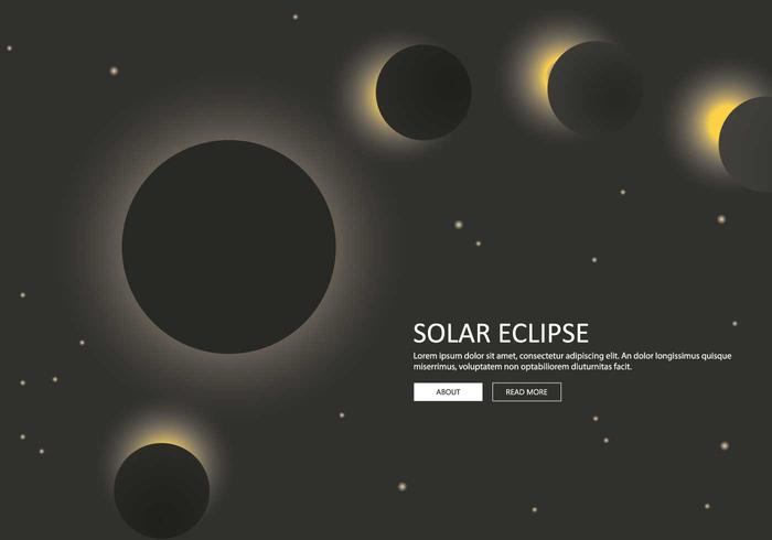 Etapa livre da ilustração do eclipse solar vetor