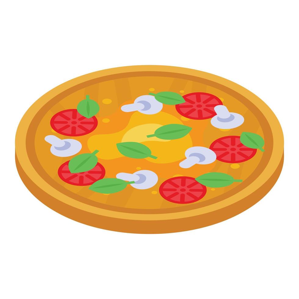 ícone de pizza capriciosa, estilo isométrico vetor