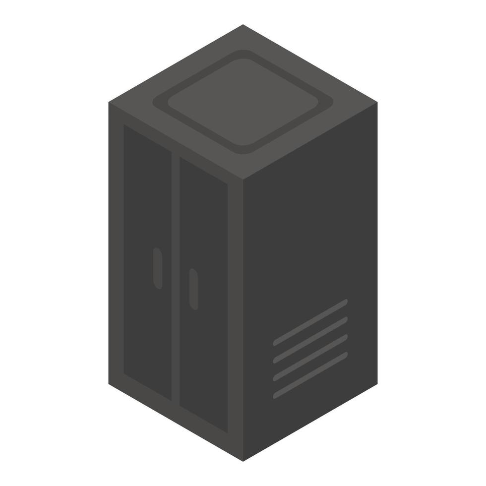 ícone de elevador preto, estilo isométrico vetor