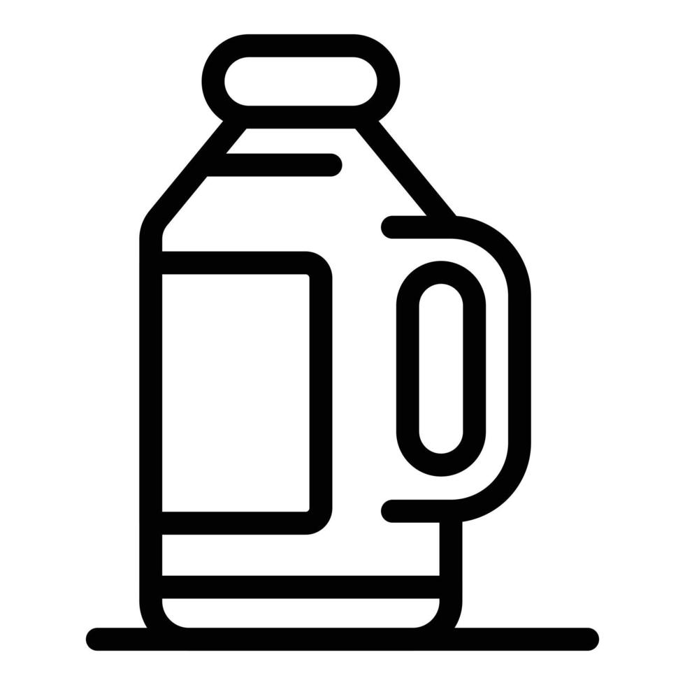 ícone de vasilha de garrafa de mão, estilo de estrutura de tópicos vetor