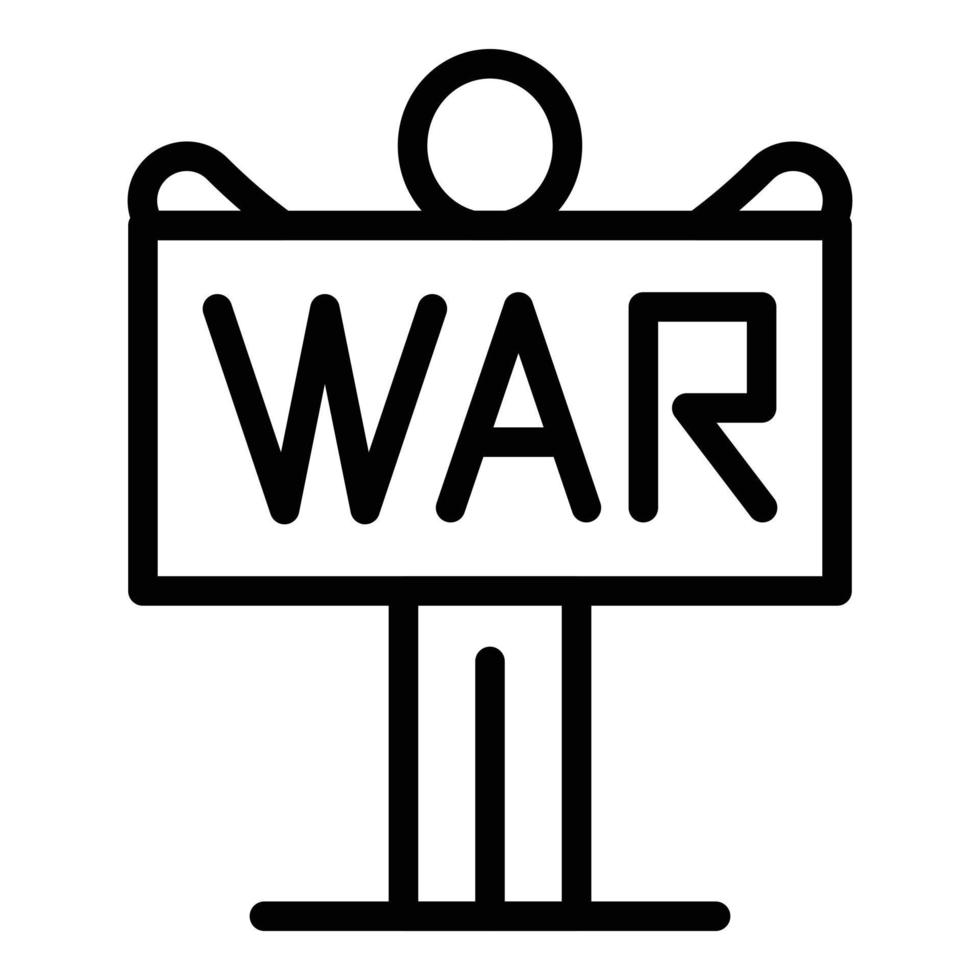 ícone de banner de guerra comercial, estilo de estrutura de tópicos vetor