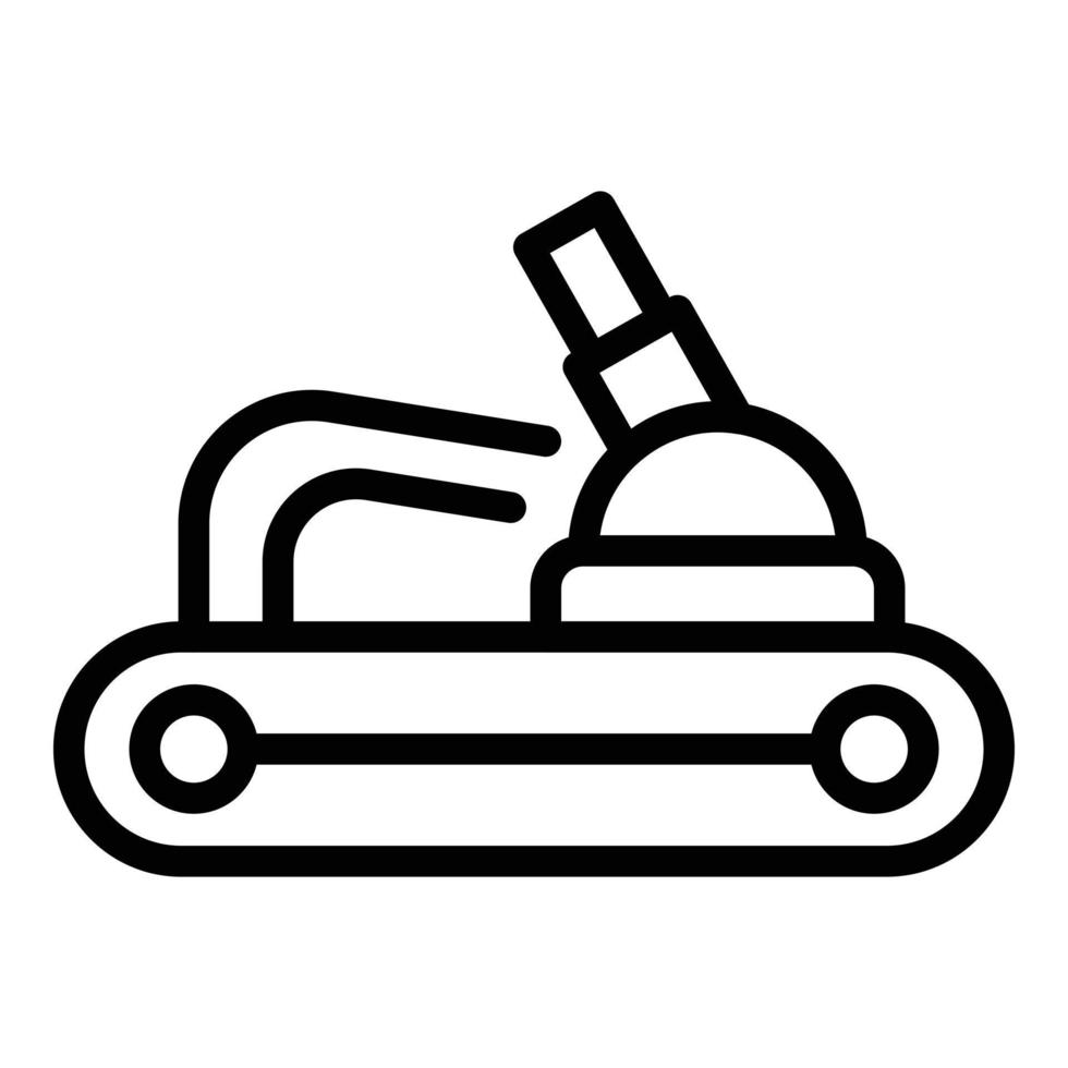 ícone de ferramenta de jardim a gasolina, estilo de estrutura de tópicos vetor