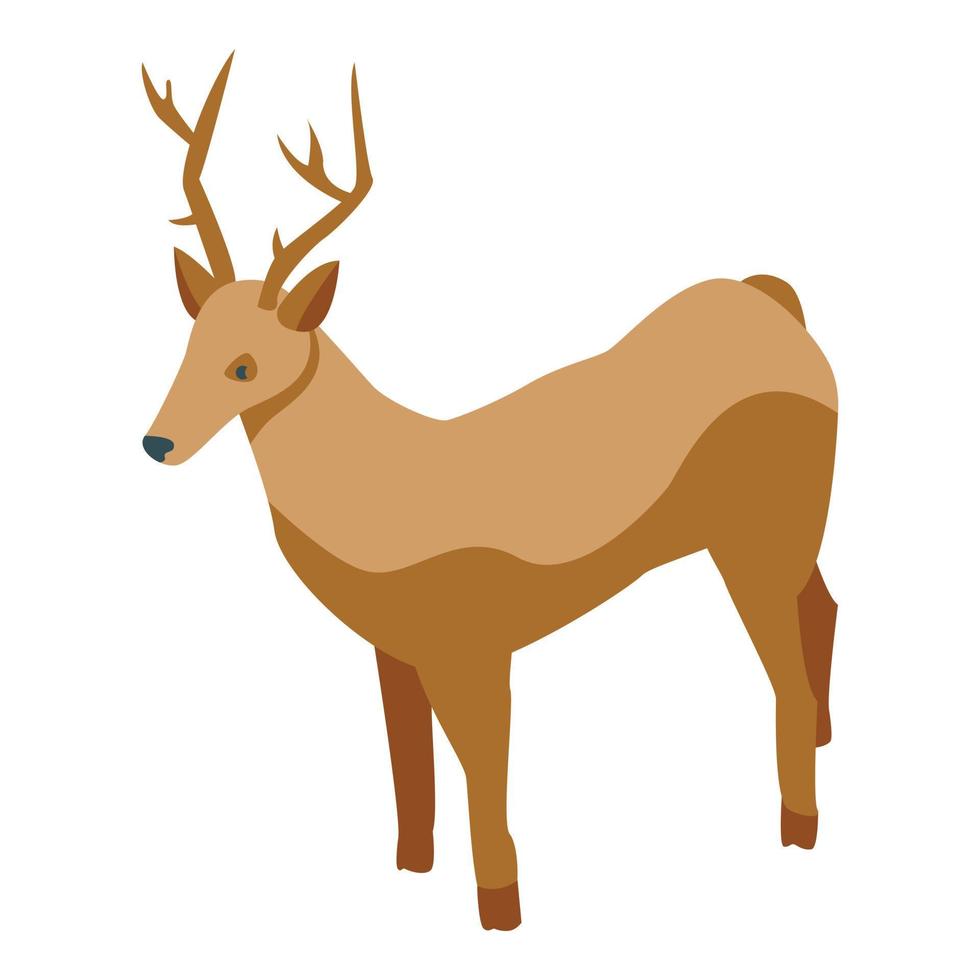 ícone de animal de estimação veado, estilo isométrico vetor