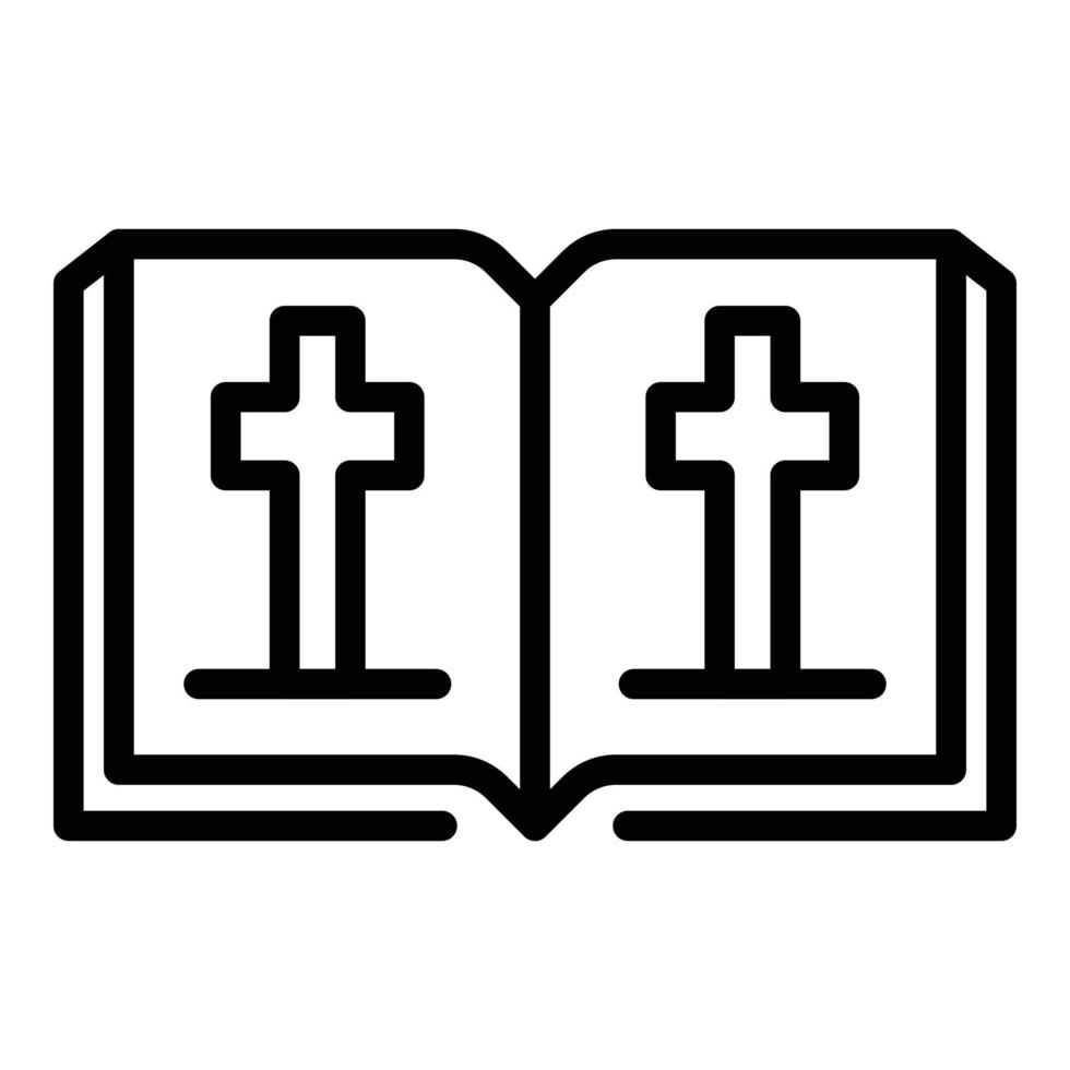 ícone da Bíblia, estilo de estrutura de tópicos vetor