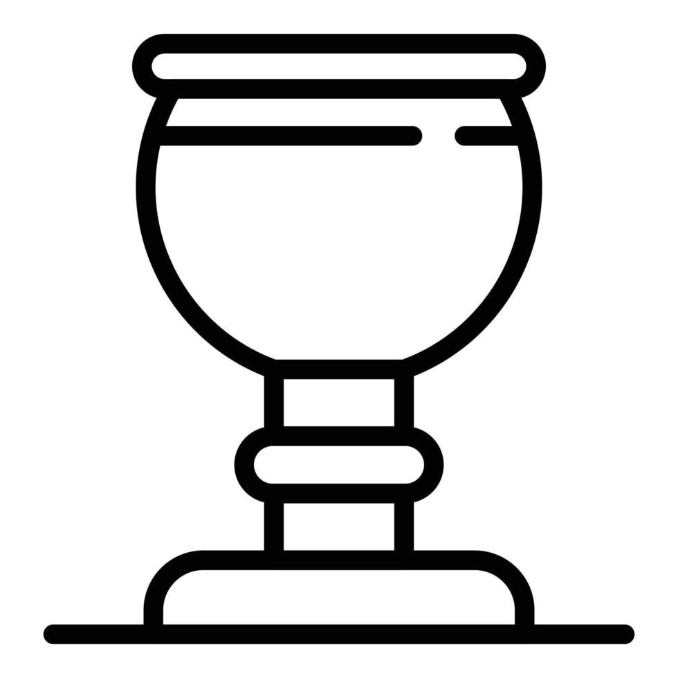 ícone da taça de prêmio, estilo de estrutura de tópicos vetor