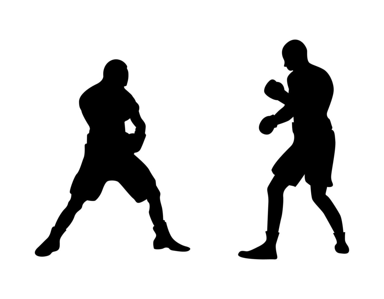 ilustração em vetor de silhueta de boxers