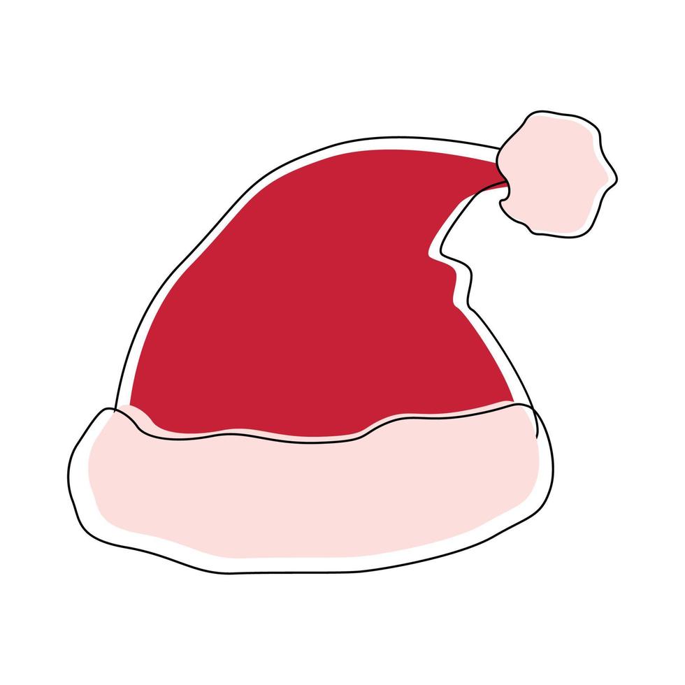 ilustração vetorial de chapéu de Papai Noel vetor