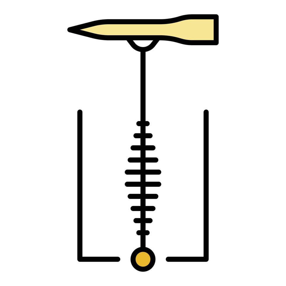 vetor de contorno de cor de ícone de ferramenta de linha de soldagem