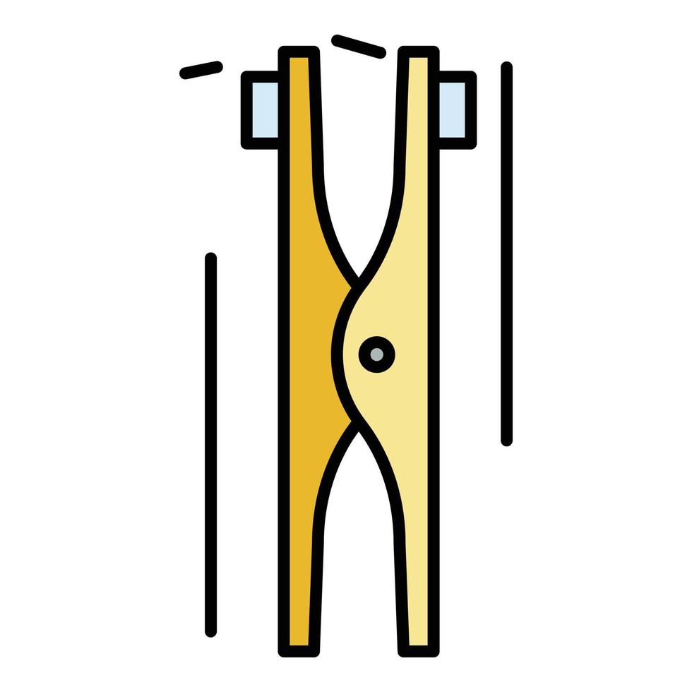 vetor de contorno de cor de ícone de ferramenta de soldador