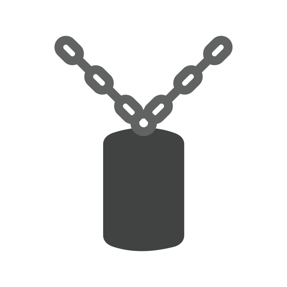 ícone plano em tons de cinza da cadeia militar vetor