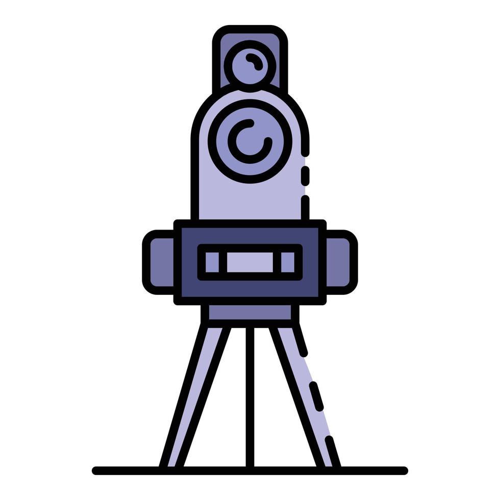 vetor de contorno de cor de ícone de equipamento cadastral