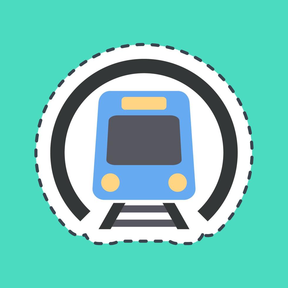 metro de corte de linha de etiqueta. elementos de transporte. bom para impressões, cartazes, logotipo, sinal, propaganda, etc. vetor