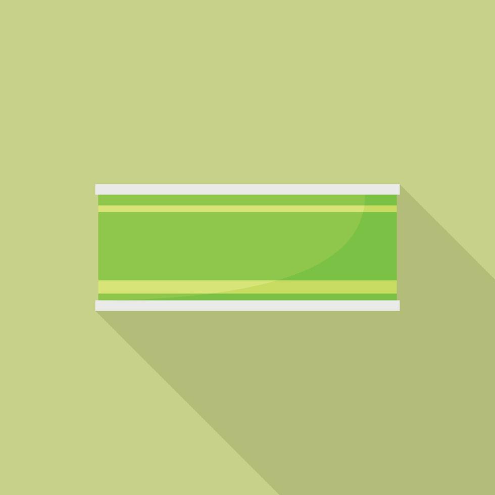 ícone de lata verde, estilo simples vetor