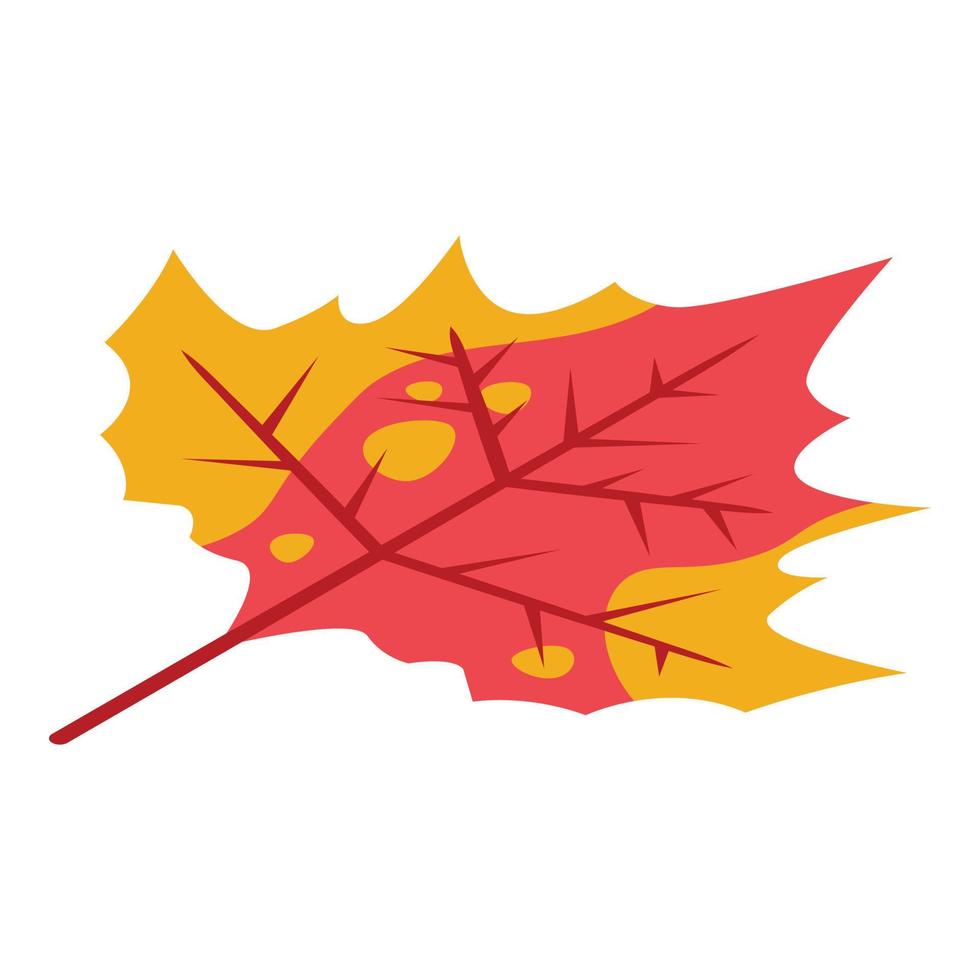 ícone de folhagem de outono, estilo isométrico vetor