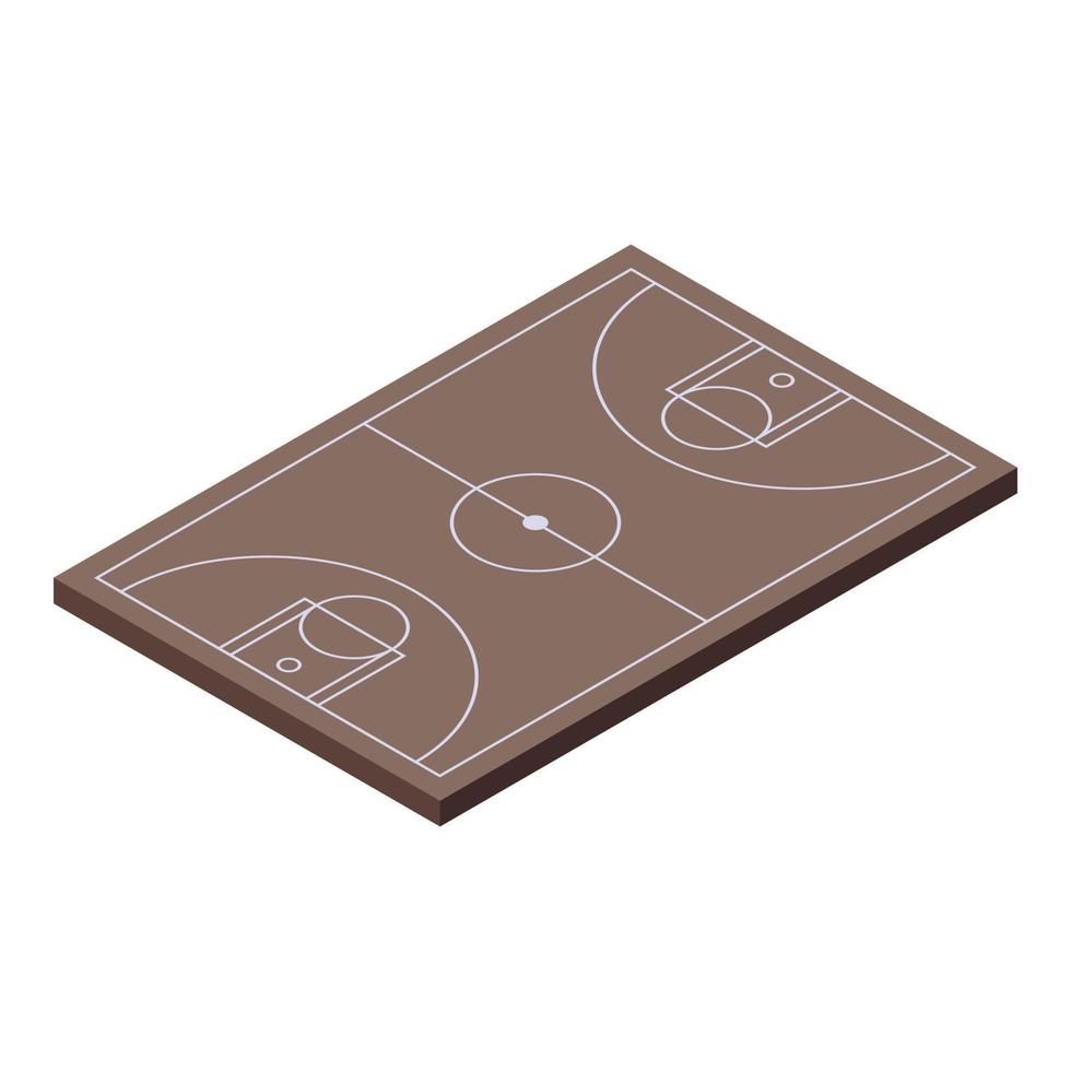 ícone da quadra de basquete, estilo isométrico vetor