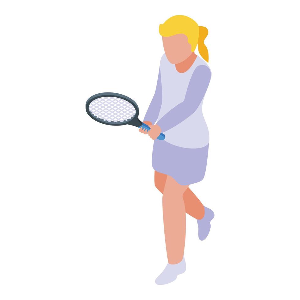 ícone de atividade esportiva de tênis, estilo isométrico vetor
