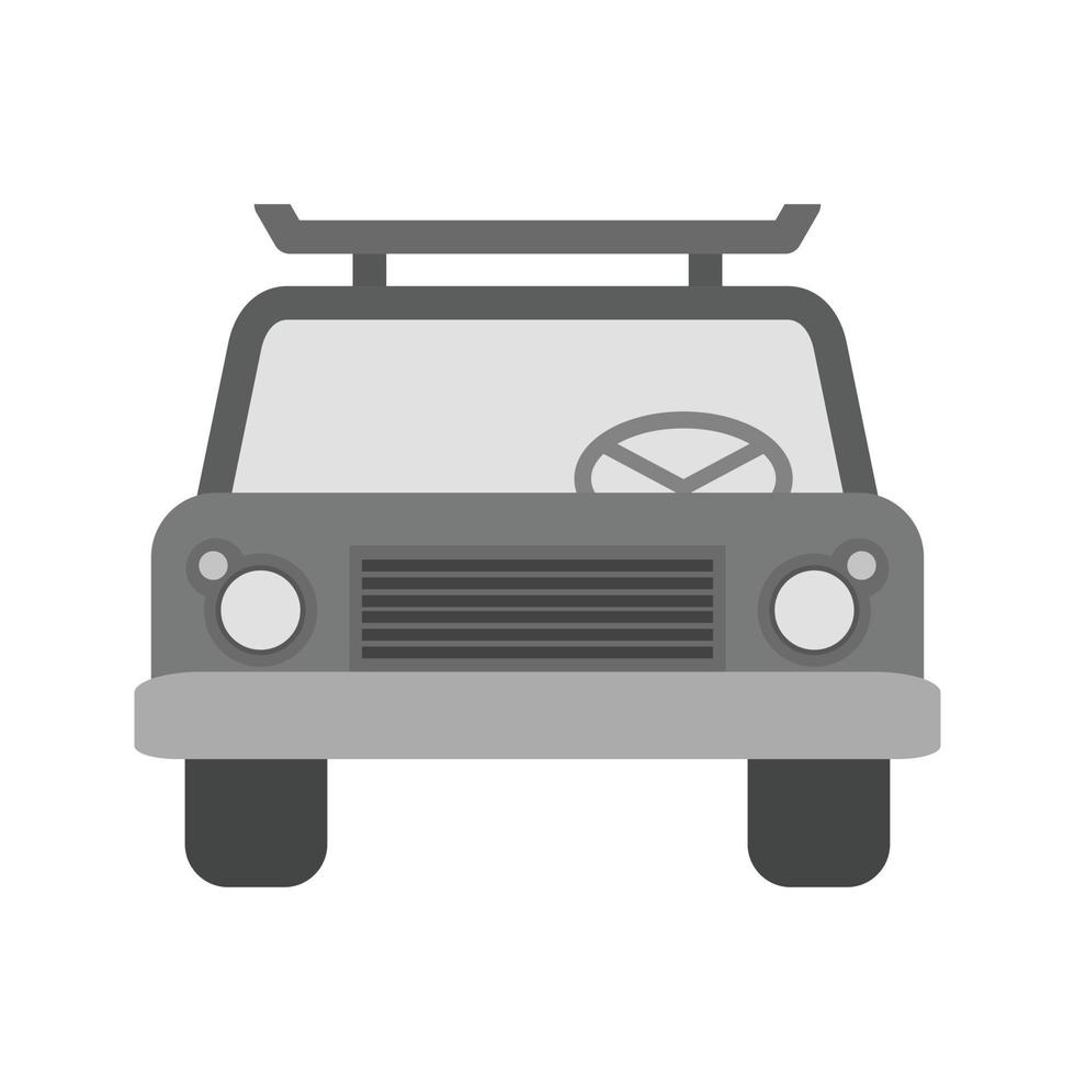 táxi plana ícone em escala de cinza vetor