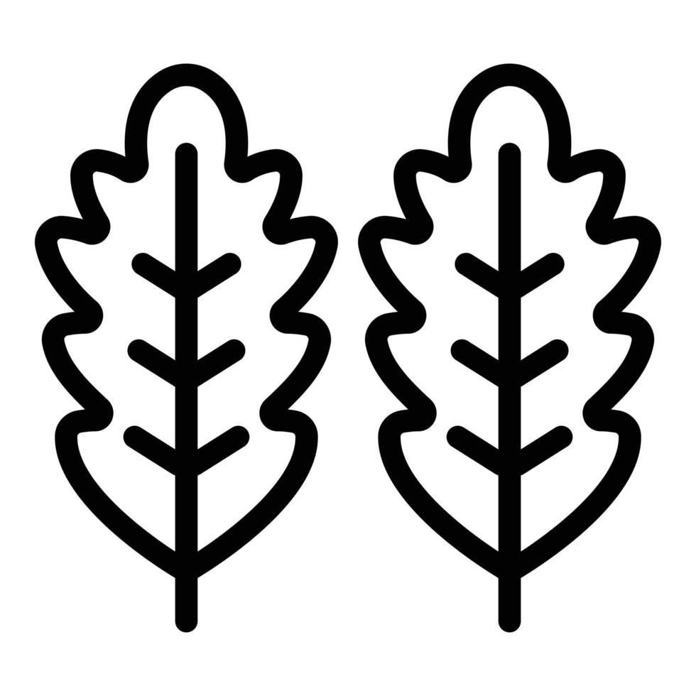 ícone de rúcula bio, estilo de estrutura de tópicos vetor