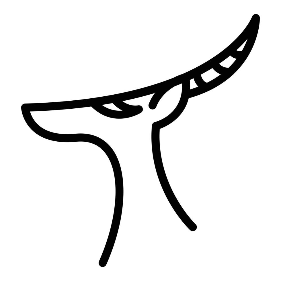 ícone de gazela springbok, estilo de estrutura de tópicos vetor