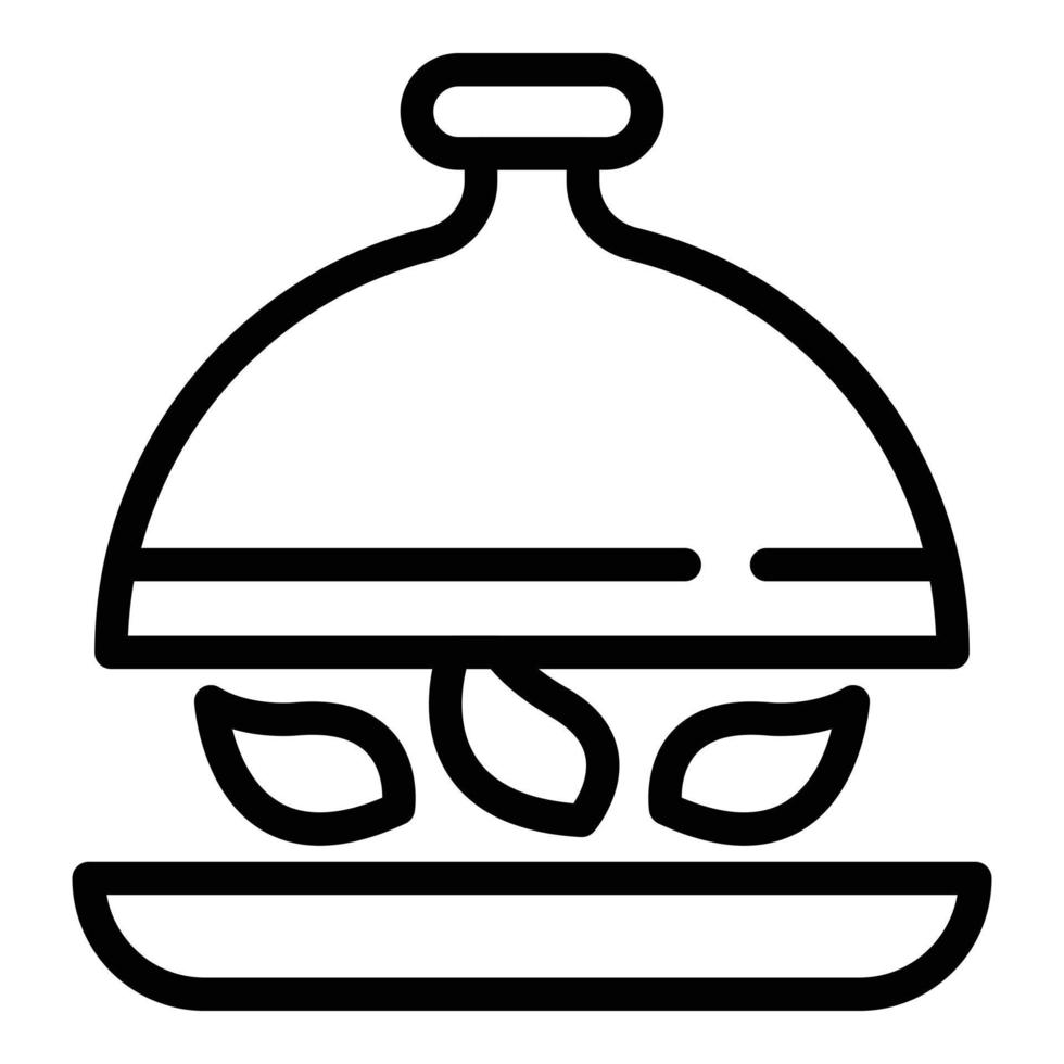 ícone de refeição de restaurante, estilo de estrutura de tópicos vetor