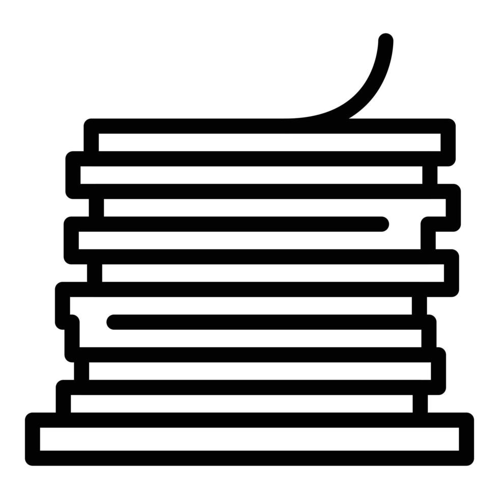 ícone de estoque de papel, estilo de estrutura de tópicos vetor