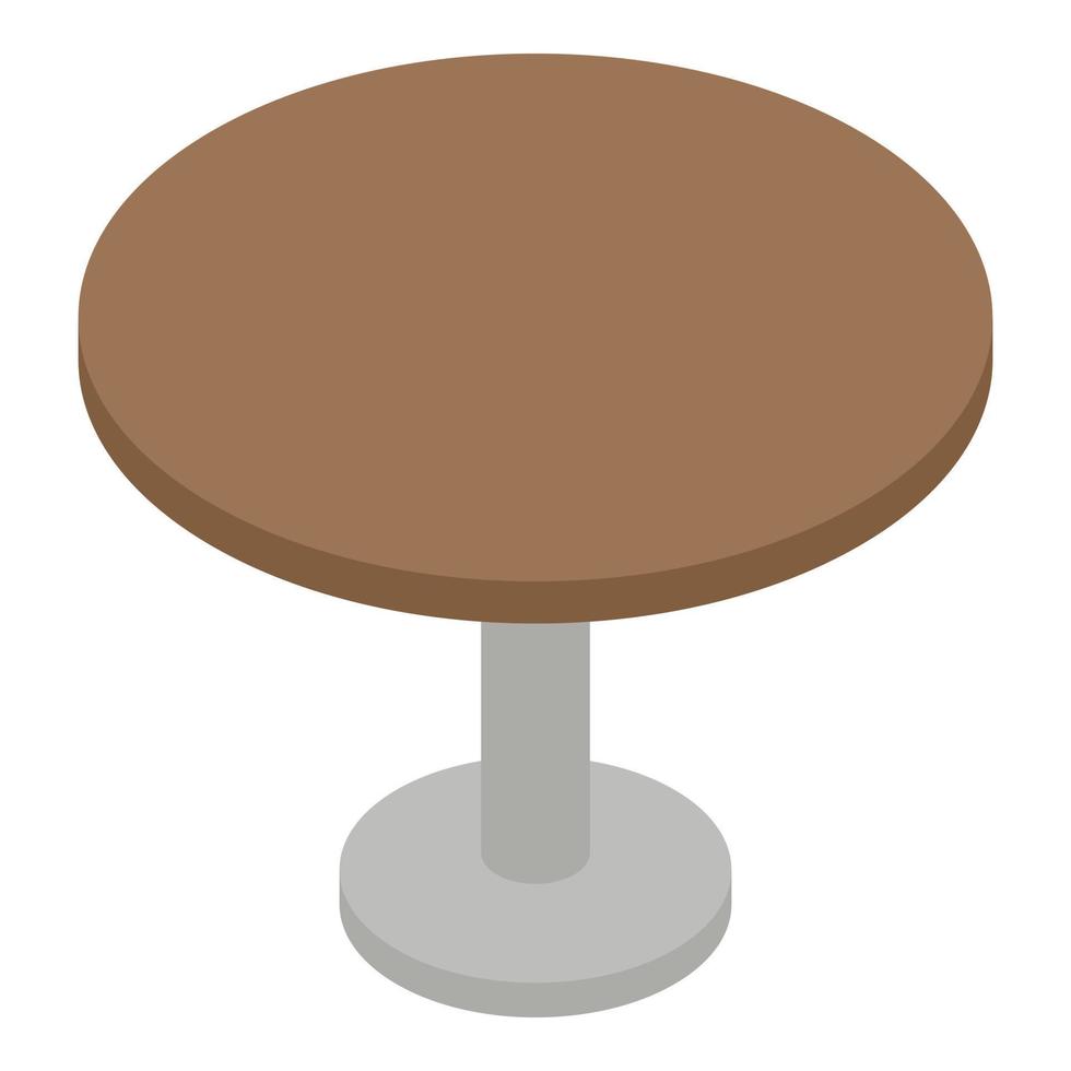 ícone de mesa de barra redonda, estilo isométrico vetor