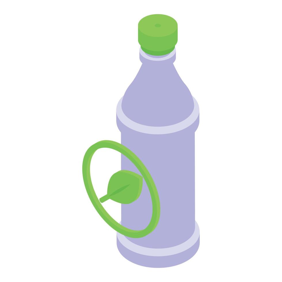 ícone de garrafa biodegradável, estilo isométrico vetor