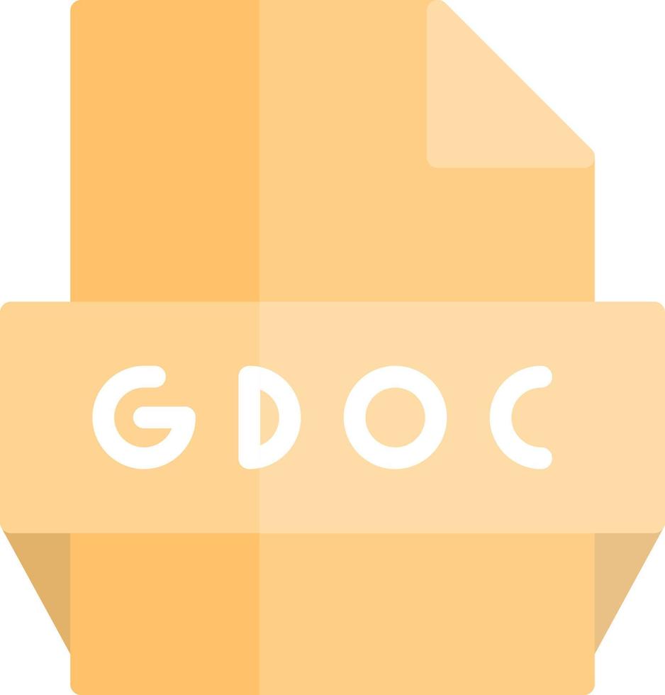 ícone de formato de arquivo gdoc vetor