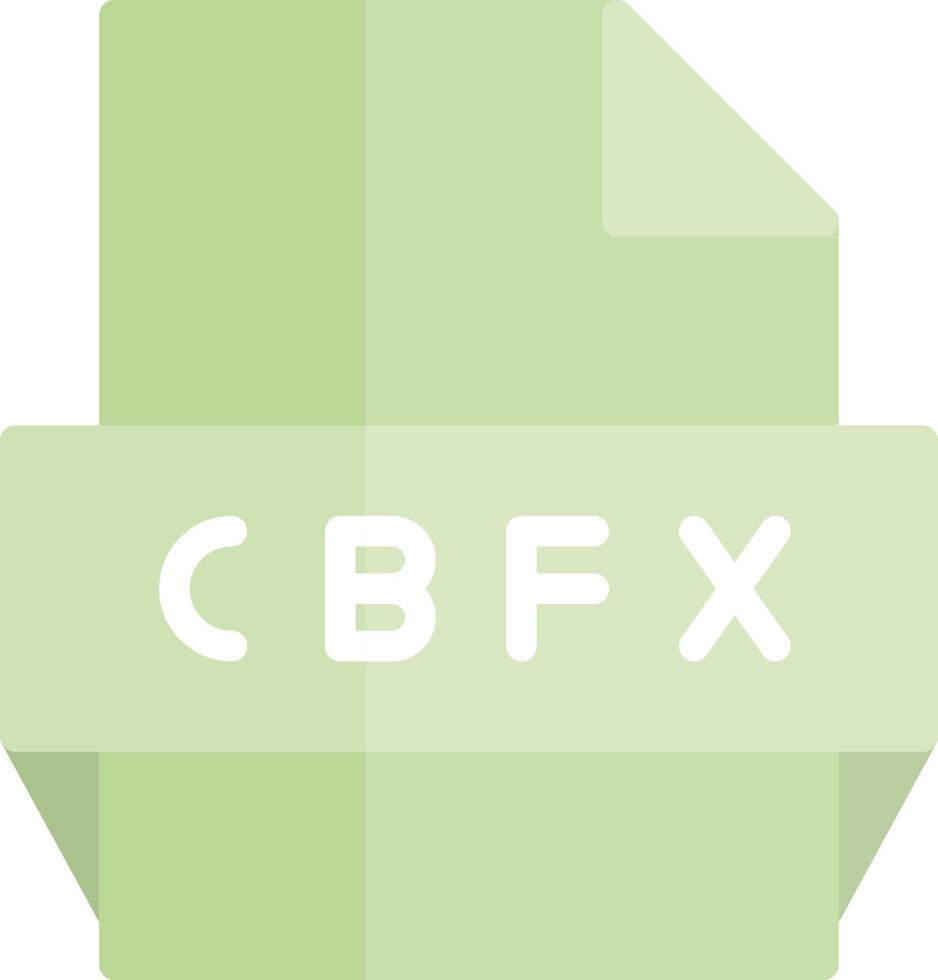 ícone do formato de arquivo cbfx vetor