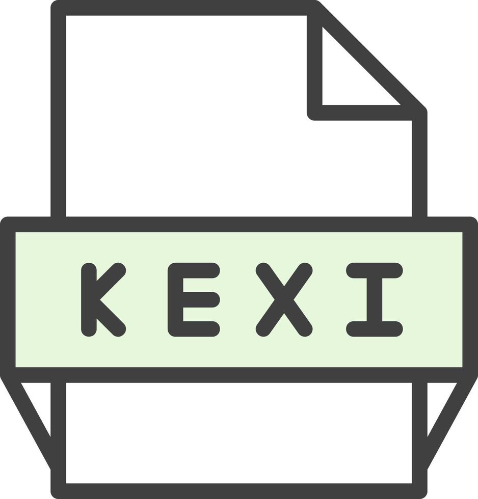 ícone do formato de arquivo kexi vetor