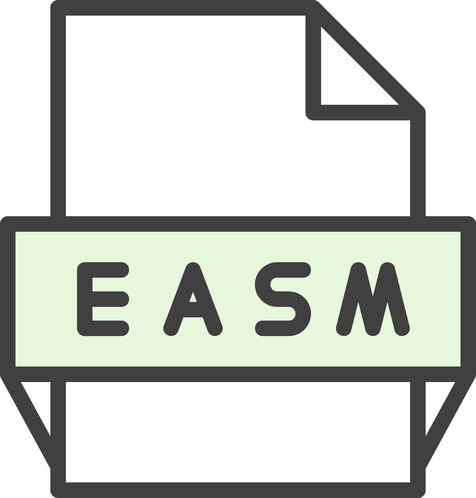 ícone de formato de arquivo easm vetor