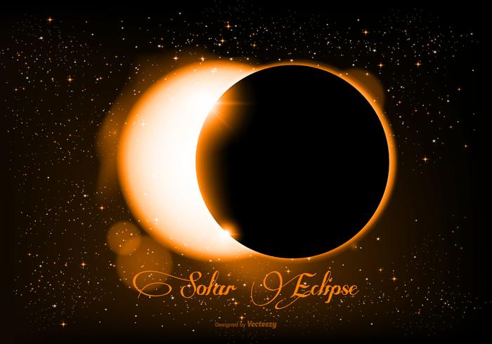 Ilustração Realista Realista Eclipse vetor