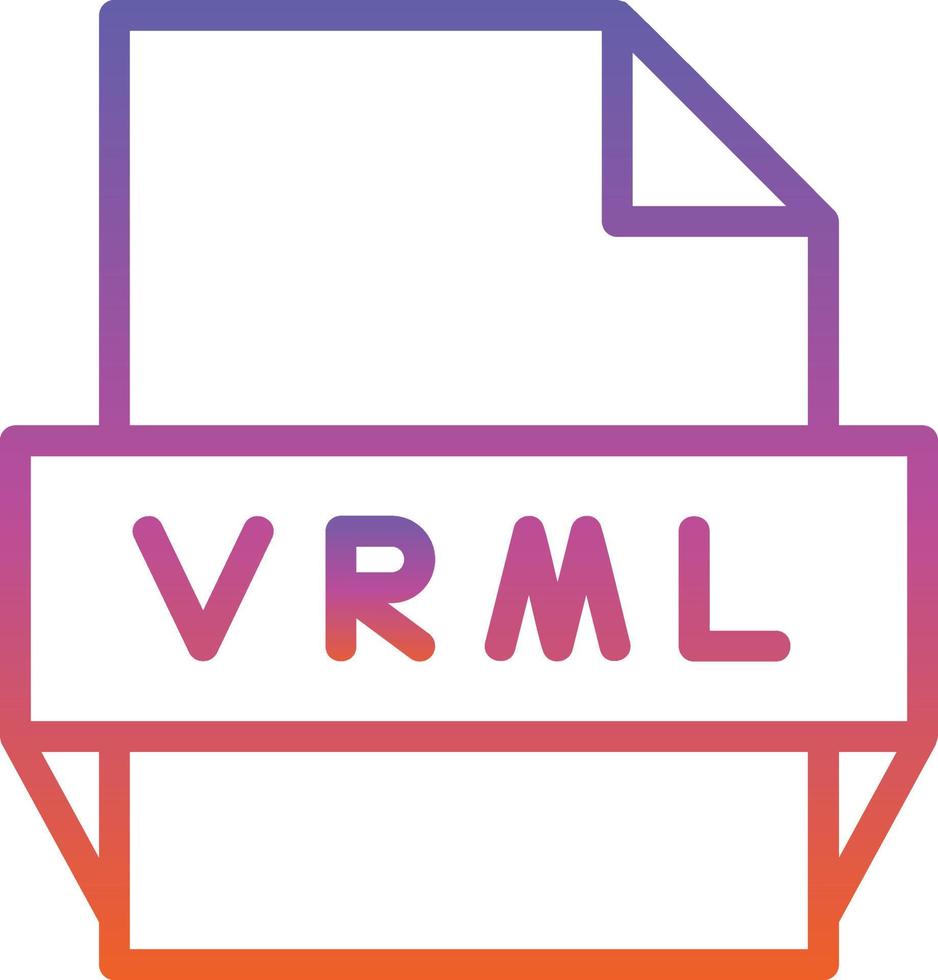 ícone de formato de arquivo vrml vetor