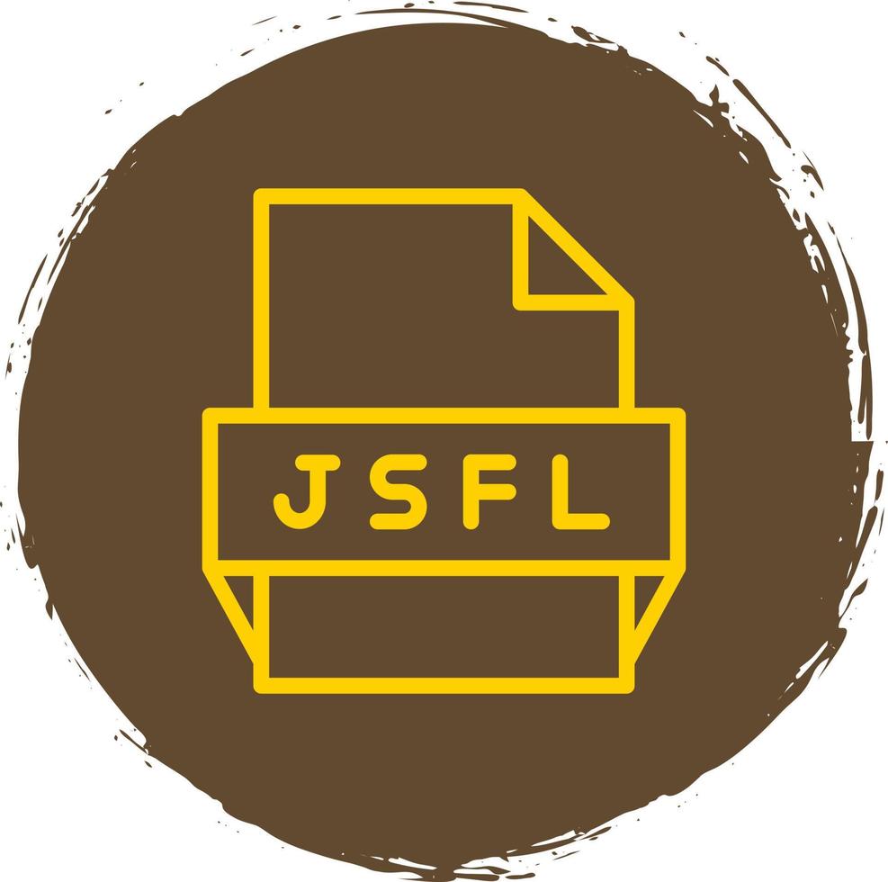 ícone de formato de arquivo jsfl vetor