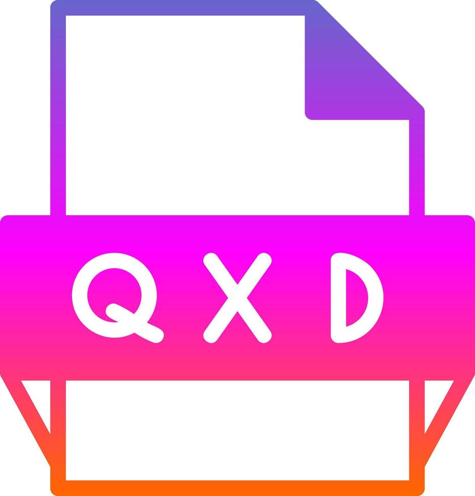 ícone de formato de arquivo qxd vetor