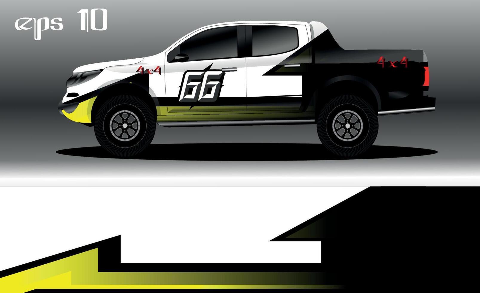 design de fundo abstrato para envoltório de carro de caminhão 4x4, rali, van, suv e outros carros vetor