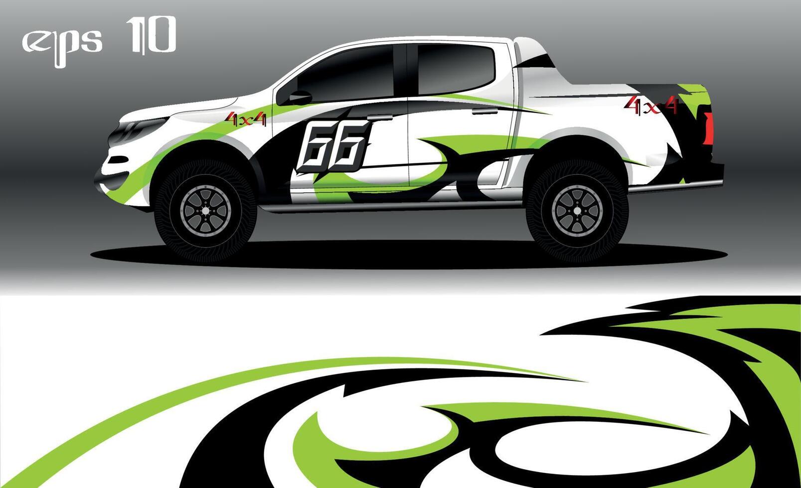 design de fundo abstrato para envoltório de carro de caminhão 4x4, rali, van, suv e outros carros vetor