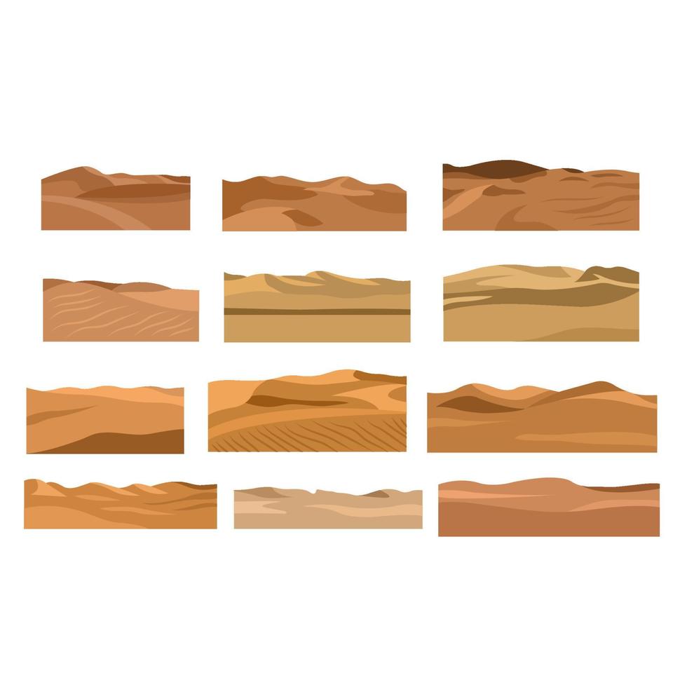 conjunto de ilustração do deserto árabe vetor