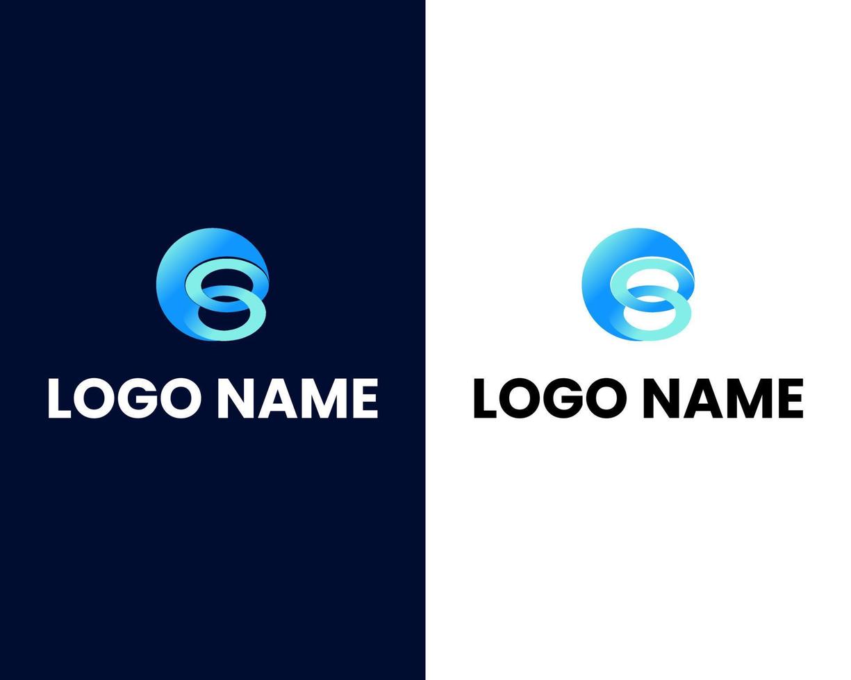 letra o e 8 design de logotipo empresarial moderno vetor