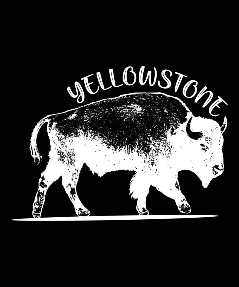 design de camiseta Yellowstone.eps vetor