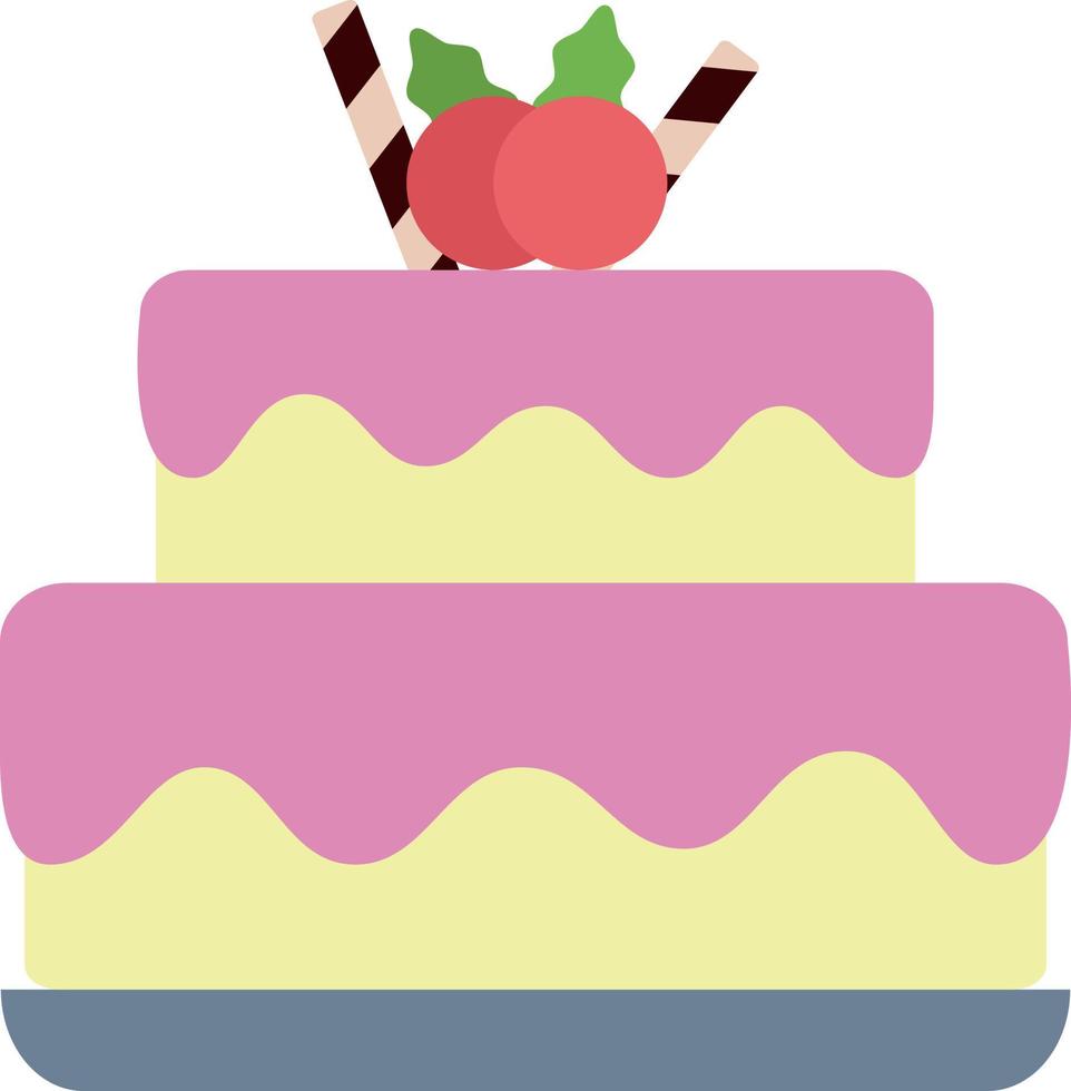 design de ícone de bolo de festa, ilustração de elemento de bolo de aniversário. vetor