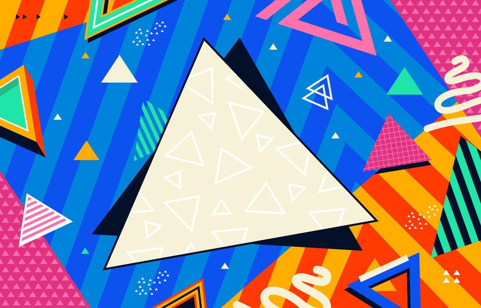 fundo triangular abstrato colorido vetor