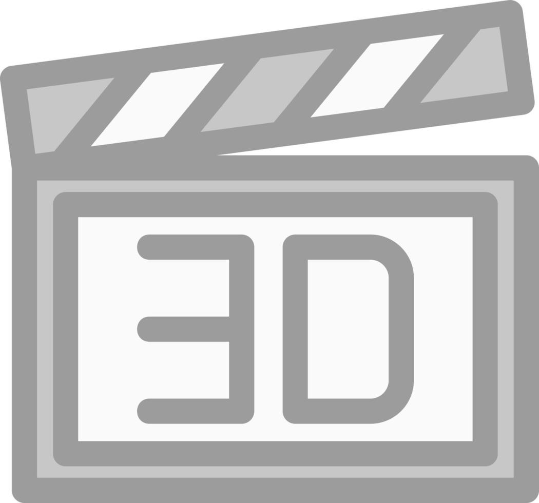 design de ícone de vetor de filme 3D